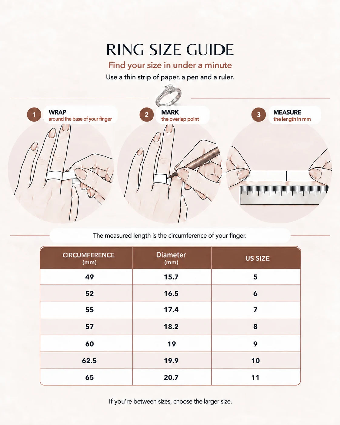 Nesolvia ring size guide